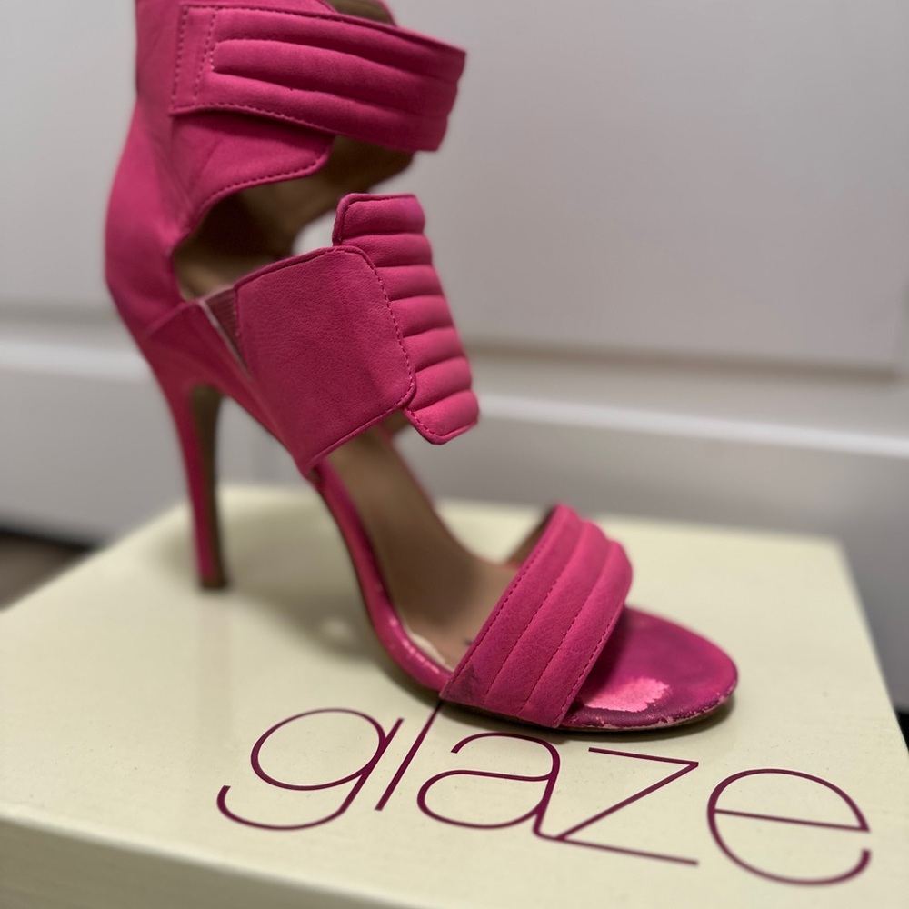 Glaze Women's Pink High Heel Sandals
